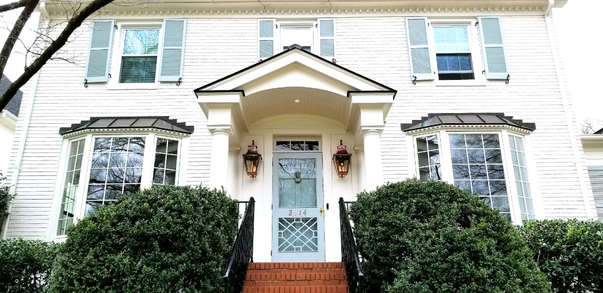 Renovated Myers Park home exterior after the transformation
